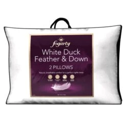 Fogarty Pack Of 2 Duck Feather & Down Back Sleeper Pillows -furn Sale Store 1000047410 alt03