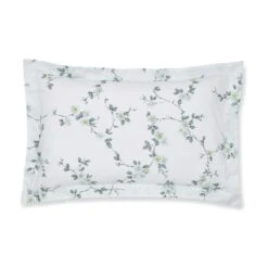 Edith Duck Egg Floral Oxford Pillowcase -furn Sale Store 1000151495 alt01