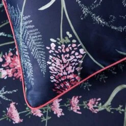 Dorma Winter Garden Navy 100% Cotton Oxford Pillowcase Pair -furn Sale Store 1000187103 alt01