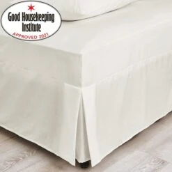 Non Iron Plain Dye Ivory Fitted Valance Sheet -furn Sale Store 30145705