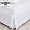 Non Iron Plain Dye White Fitted Valance Sheet -furn Sale Store 30145710