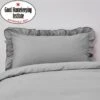 Non Iron Plain Dye Slate Frilled Pillowcase -furn Sale Store 30145853