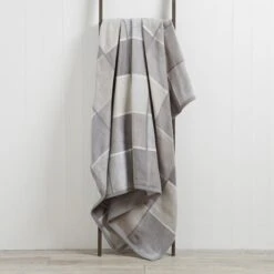 Super Soft Large Check Grey Blanket 8 Super Soft Large Check Grey Blanket -furn Sale Store 30232549