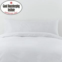 Non Iron Plain Dye White Large Body Pillowcase