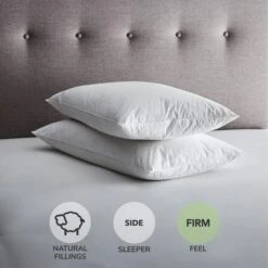 Fogarty Pack Of 2 Duck Feather & Down Side Sleeper Pillows