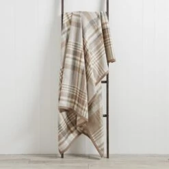 Super Soft Plaid Check Natural Throw 14 Super Soft Plaid Check Natural Throw -furn Sale Store 30410642