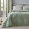Evesham Green Quilted Velvet Bedspread 1 Evesham Green Quilted Velvet Bedspread -furn Sale Store 30690426