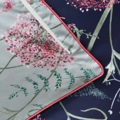 Dorma Winter Garden Navy 100% Cotton Oxford Pillowcase Pair -furn Sale Store 30729455 alt02