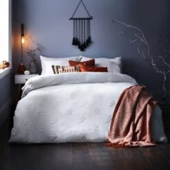 The Linen Yard Ghost Tufted 100% Cotton Duvet Cover And Pillowcase Set 11 The Linen Yard Ghost Tufted 100% Cotton Duvet Cover And Pillowcase Set -furn Sale Store 30747813