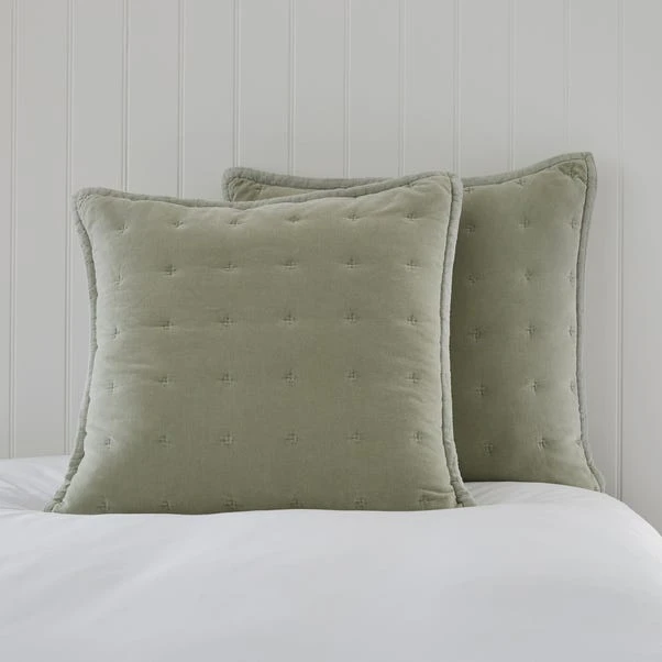 Dorma Adeena Green Continental Pillowcase 3 Dorma Adeena Green Continental Pillowcase