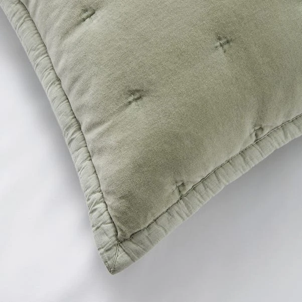 Dorma Adeena Green Continental Pillowcase 4 Dorma Adeena Green Continental Pillowcase - Image 2