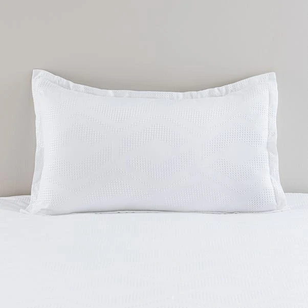 Croston Waffle White Oxford Pillowcase 3 Croston Waffle White Oxford Pillowcase