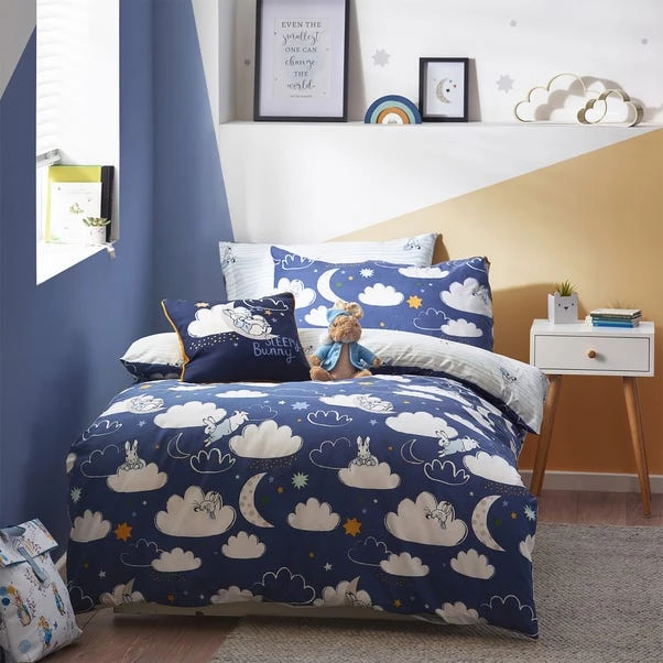 Peter Rabbit™ Sleepy Head Blue Duvet Cover And Pillowcase Set 3 Peter Rabbit™ Sleepy Head Blue Duvet Cover And Pillowcase Set