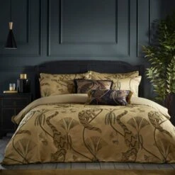 Paoletti Moondusk Gold Duvet Cover & Pillowcase Set 30 Paoletti Moondusk Gold Duvet Cover & Pillowcase Set -furn Sale Store 30824162