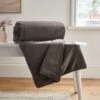 Lenon Faux Fur Throw, Grey 130cm X 170cm -furn Sale Store 30825796