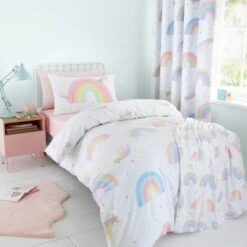 Watercolour Rainbow Duvet Cover And Pillowcase Set -furn Sale Store 30826466