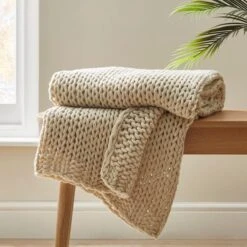 Chunky Knit Throw -furn Sale Store 30826701