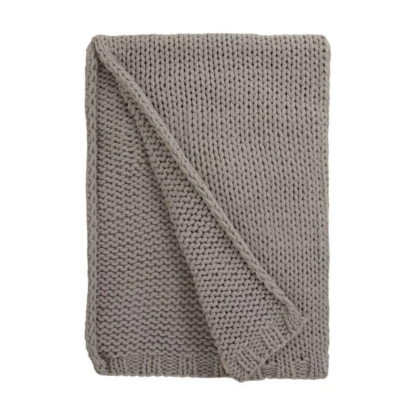 Chunky Knit Recycled Throw 130cm X 170cm 10 Chunky Knit Recycled Throw 130cm X 170cm - Image 8