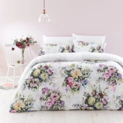 Kinsley Floral Cotton Duvet Cover And Pillowcase Set 32 Kinsley Floral Cotton Duvet Cover And Pillowcase Set -furn Sale Store 30828345