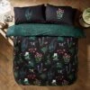 Moorland Flora Black Duvet Cover And Pillowcase Set 1 Moorland Flora Black Duvet Cover And Pillowcase Set -furn Sale Store 30829504