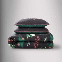 Moorland Flora Black Duvet Cover And Pillowcase Set 29 Moorland Flora Black Duvet Cover And Pillowcase Set -furn Sale Store 30829504 alt07