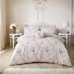 Holly Willoughby Keeley Pink Duvet Cover & Pillowcase Set -furn Sale Store 30856131