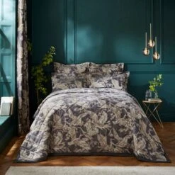 Dorma Gilded Crane Charcoal Bedspread -furn Sale Store 30862916