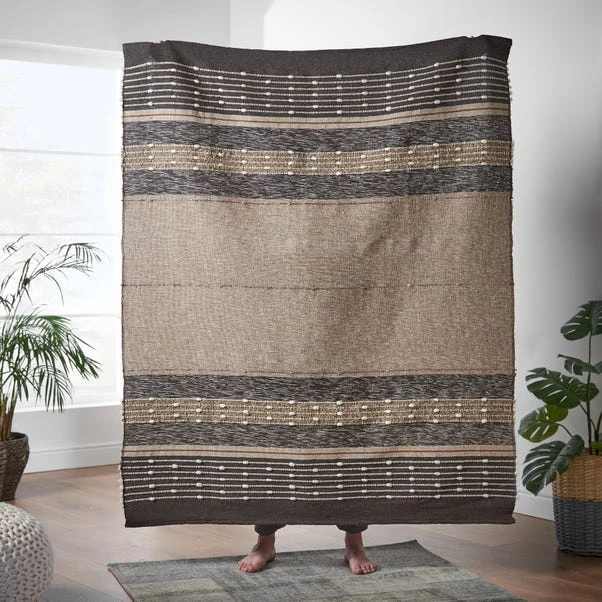 Luxe Brown Woven Throw 3 Luxe Brown Woven Throw