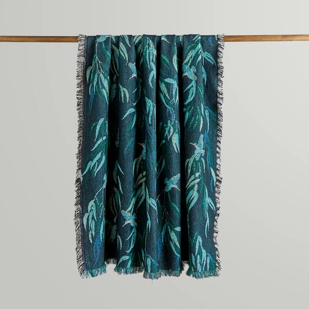 Kingfisher Jacquard Tapestry Throw 5 Kingfisher Jacquard Tapestry Throw - Image 3