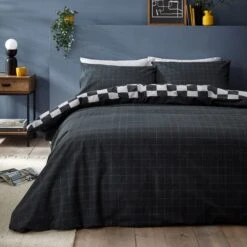 Checkerboard Duvet Cover & Pillowcase Set -furn Sale Store 30871156 alt02