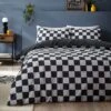 Checkerboard Duvet Cover & Pillowcase Set -furn Sale Store 30871157