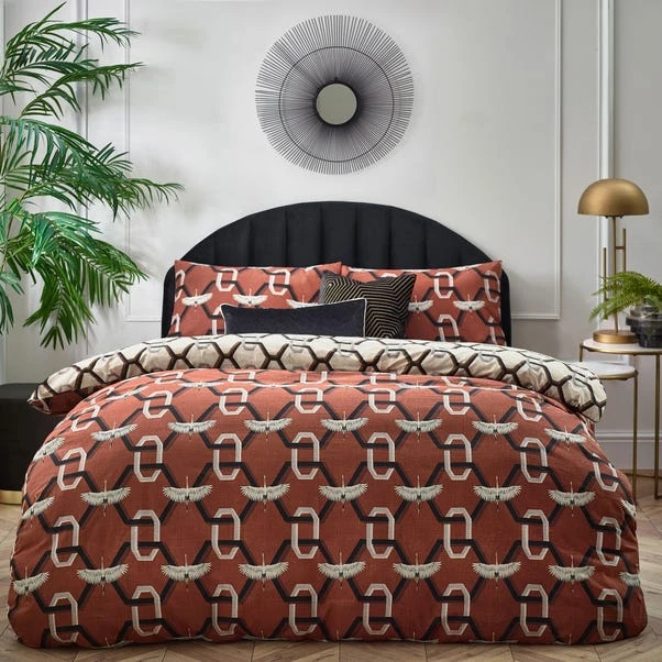 Furn. Avalon Duvet Cover And Pillowcase Set Brick 3 Furn. Avalon Duvet Cover And Pillowcase Set Brick