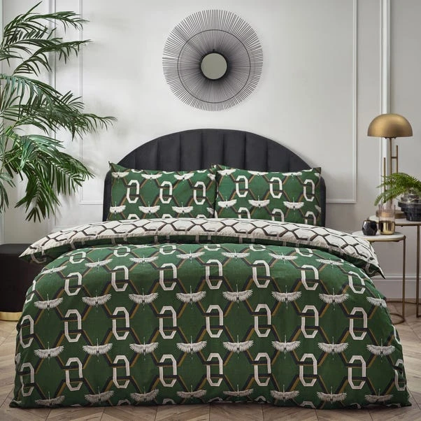 Furn. Avalon Duvet Cover And Pillowcase Set Green 14 Furn. Avalon Duvet Cover And Pillowcase Set Green - Image 12