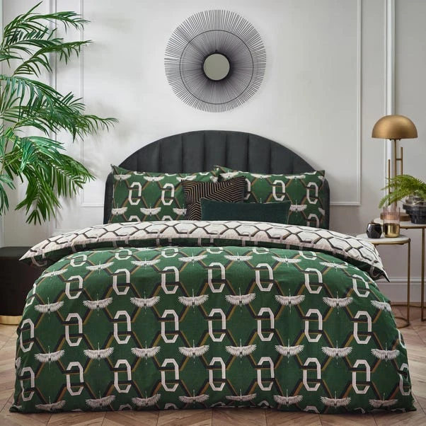 Furn. Avalon Duvet Cover And Pillowcase Set Green 3 Furn. Avalon Duvet Cover And Pillowcase Set Green