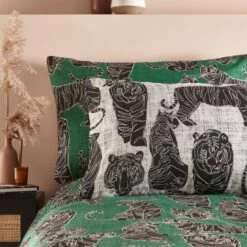 Furn. Wildcat Duvet Cover And Pillowcase Set Jungle Green 40 Furn. Wildcat Duvet Cover And Pillowcase Set Jungle Green -furn Sale Store 30877033 alt03