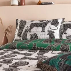 Furn. Wildcat Duvet Cover And Pillowcase Set Jungle Green 36 Furn. Wildcat Duvet Cover And Pillowcase Set Jungle Green -furn Sale Store 30877034 alt04