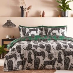 Furn. Wildcat Duvet Cover And Pillowcase Set Jungle Green 24 Furn. Wildcat Duvet Cover And Pillowcase Set Jungle Green -furn Sale Store 30877036 alt02