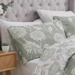 Dreams And Drapes Chrysanthemum Reversible Duvet Cover And Pillowcase Set -furn Sale Store 30888395 alt01