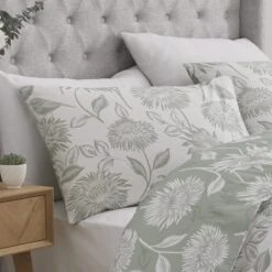 Dreams And Drapes Chrysanthemum Reversible Duvet Cover And Pillowcase Set -furn Sale Store 30888395 alt04