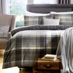 Dreams And Drapes Lodge Connolly Check Duvet Cover And Pillowcase Set -furn Sale Store 30888516 alt01