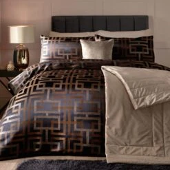 Soiree Bardon Black Duvet Cover And Pillowcase Set 25 Soiree Bardon Black Duvet Cover And Pillowcase Set -furn Sale Store 30888749 alt03