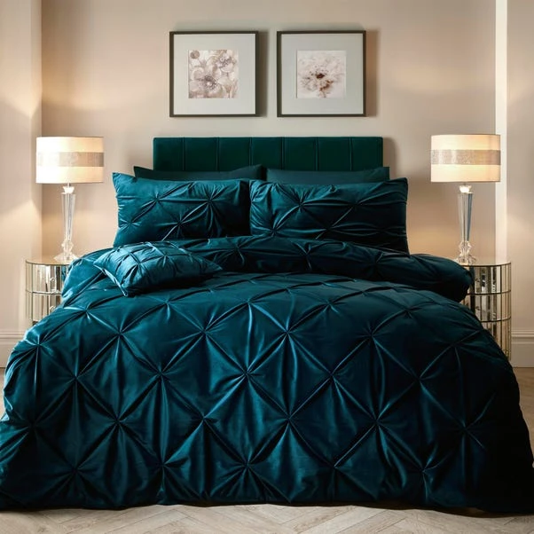 Soiree Mira Teal Duvet Cover And Pillowcase Set 7 Soiree Mira Teal Duvet Cover And Pillowcase Set - Image 5