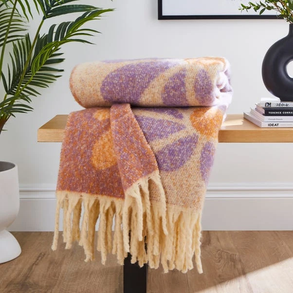 Retro Flower Mohair Throw 130cm X 180cm 8 Retro Flower Mohair Throw 130cm X 180cm - Image 6