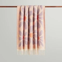 Retro Flower Mohair Throw 130cm X 180cm 18 Retro Flower Mohair Throw 130cm X 180cm -furn Sale Store 30891365 alt01