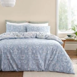 Bianca Hedgerow Hopper 200 Thread Count Cotton Blue Duvet Cover And Pillowcase Set -furn Sale Store 30892619 alt01