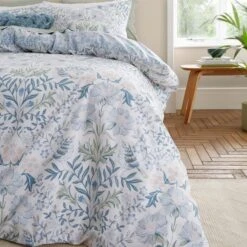 Bianca Hedgerow Hopper 200 Thread Count Cotton Blue Duvet Cover And Pillowcase Set -furn Sale Store 30892620 alt03