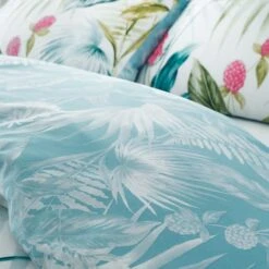 Catherine Lansfield Aruba Tropical Floral Green Duvet Cover And Pillowcase Set -furn Sale Store 30892657 alt03