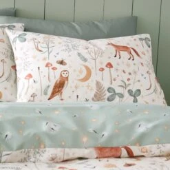 Catherine Lansfield Enchanted Twilight Animals Reversible Duvet Cover & Pillowcase Set -furn Sale Store 30892728 alt02