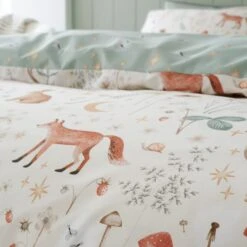 Catherine Lansfield Enchanted Twilight Animals Reversible Duvet Cover & Pillowcase Set -furn Sale Store 30892728 alt04