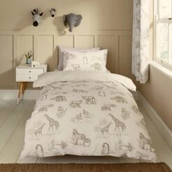 Sketched Animal Duvet Cover And Pillowcase Set 26 Sketched Animal Duvet Cover And Pillowcase Set -furn Sale Store 30898074
